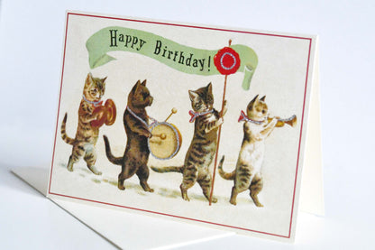 Cavallini&Co. ビンテージポストカード Cat Parade Happy Birthday