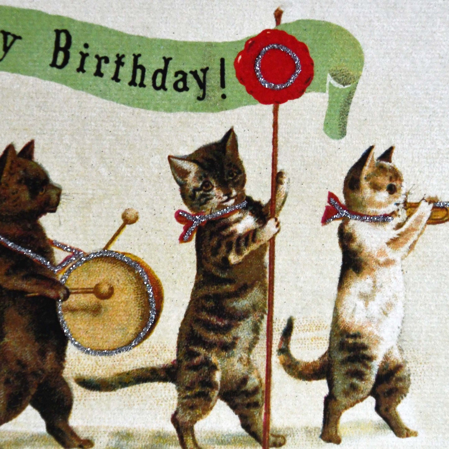 Cavallini&Co. ビンテージポストカード Cat Parade Happy Birthday