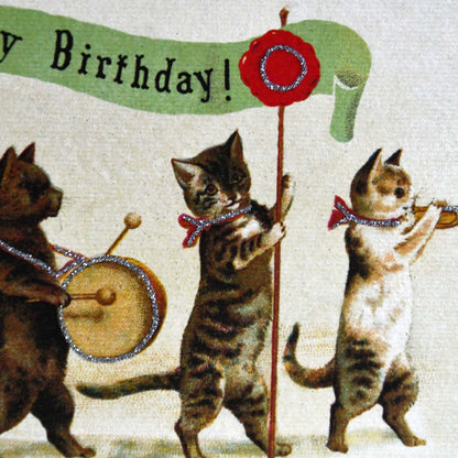 Cavallini&Co. ビンテージポストカード Cat Parade Happy Birthday