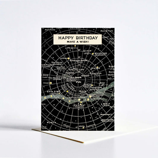 Cavallini&Co. ビンテージポストカード  Star Happy Birthday