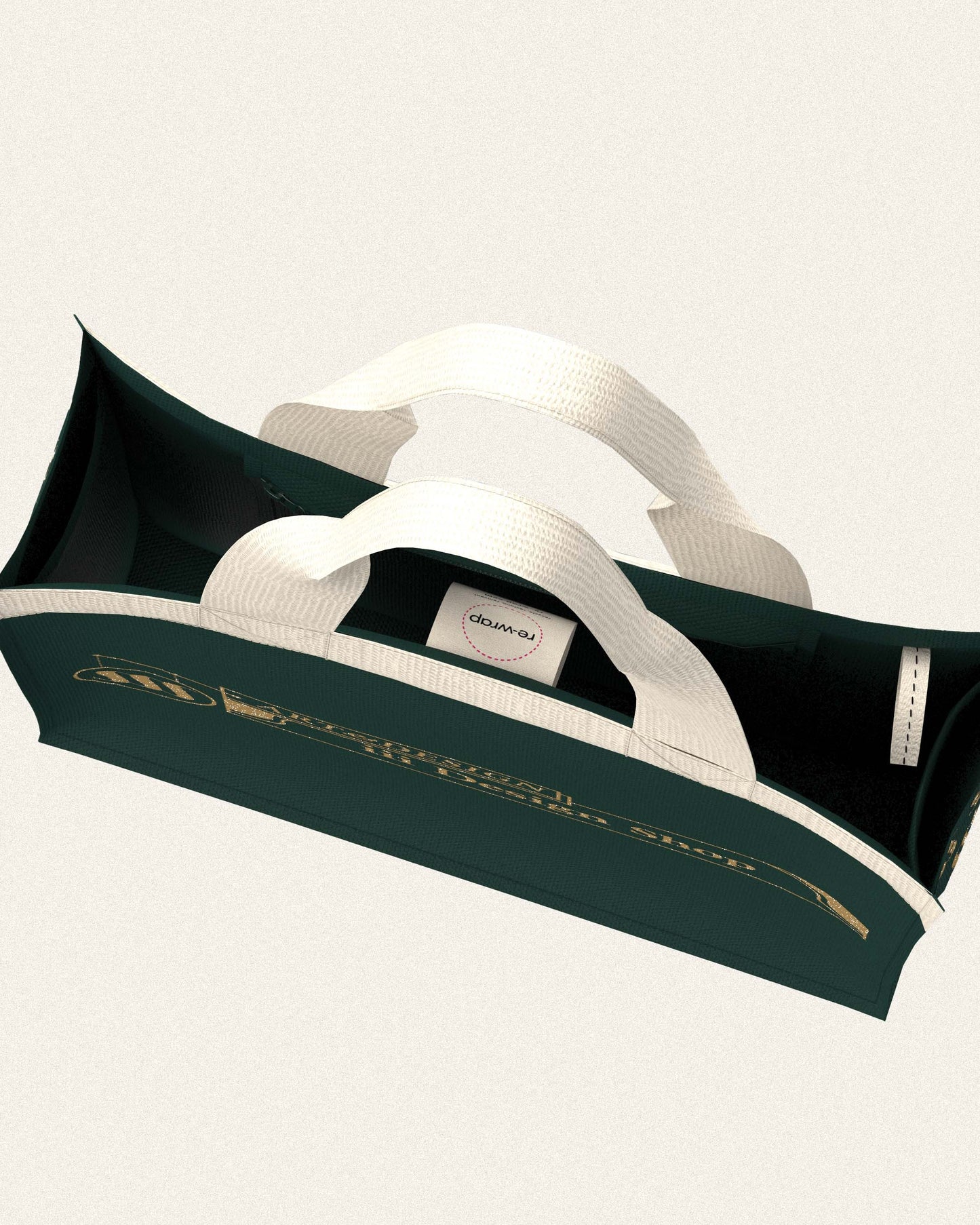 iii Original Logo Tote Bag - Dark Green x Gold