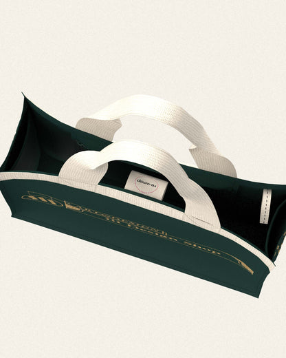 iii Original Logo Tote Bag - Dark Green x Gold