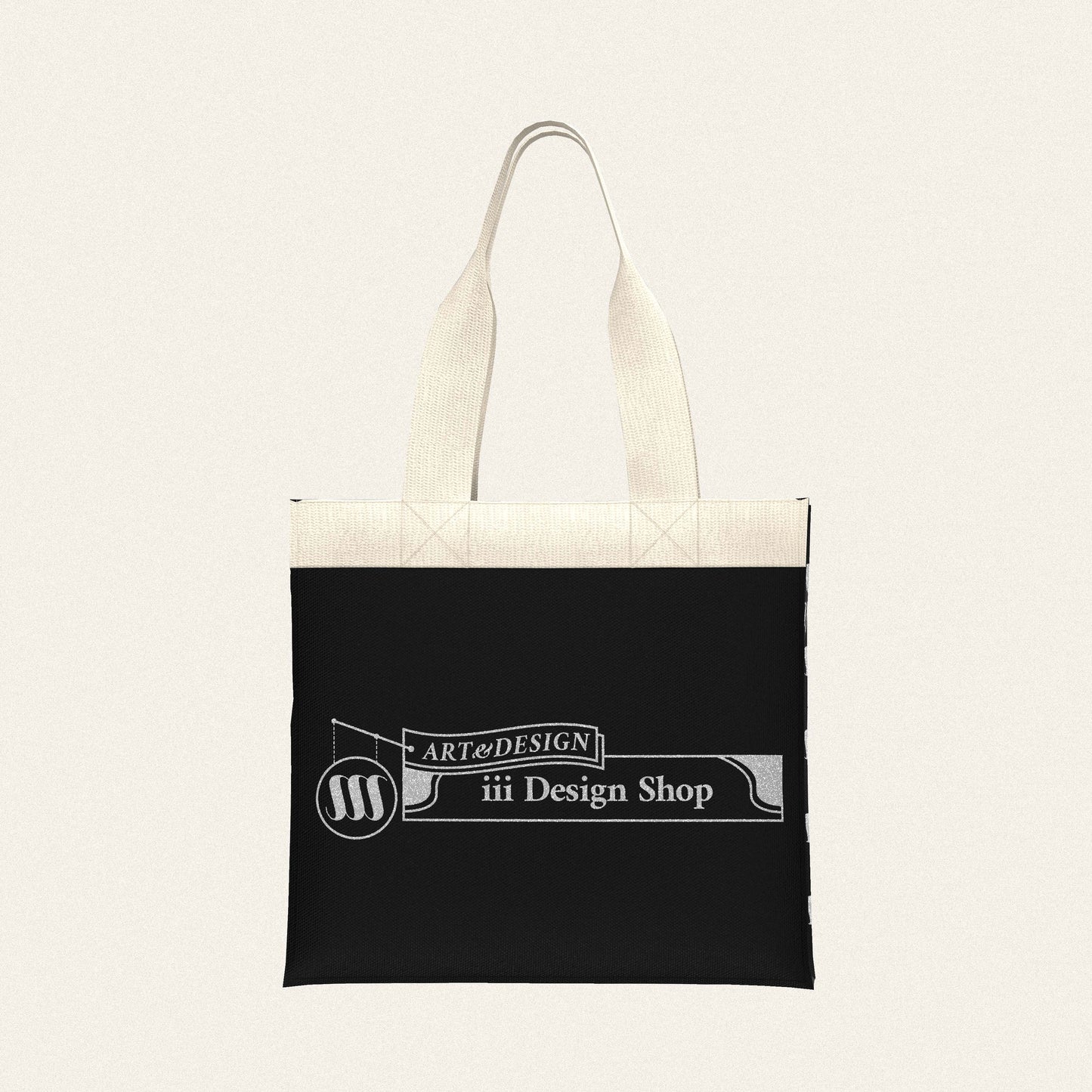 iii Original Logo Tote Bag - Black x Silver