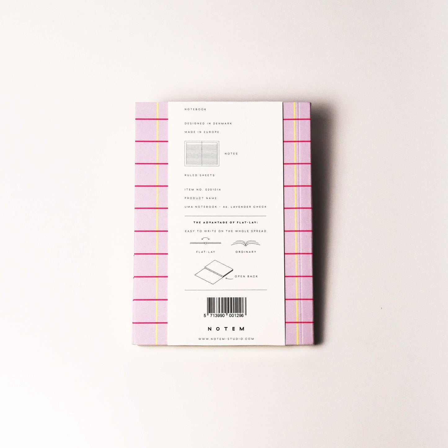 NOTEM UMA フラットノート Small - Lavender Check